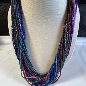 Vintage multi-string beaded necklace